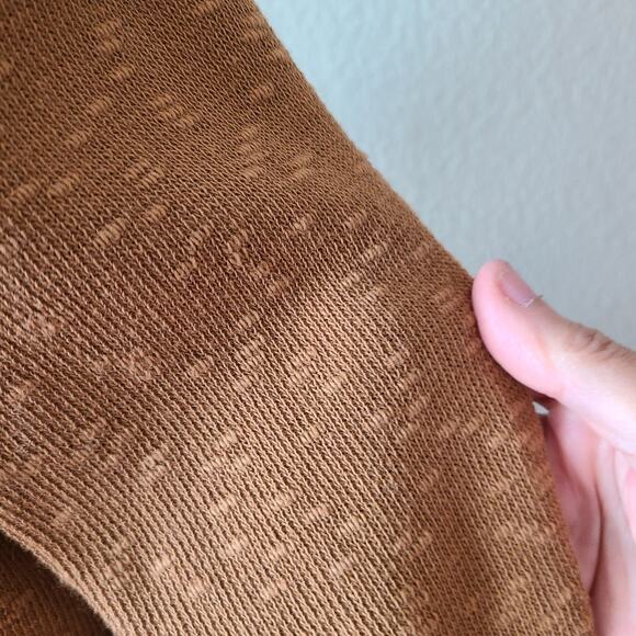 XCVI Crochet Boho Retro Open Women Cardigan Small Western Long‎ Sleeves Camel - Picture 3 of 12